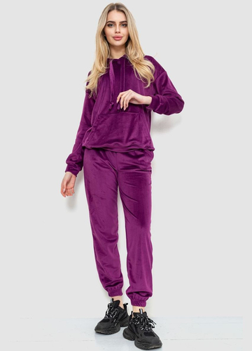 Спорт костюм жіночий велюровий, колір фіолетовий,