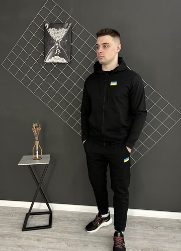 Демісезонний спортивний костюм з Прапором кофта на змійці + штани