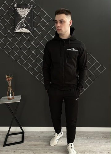 Демісезонний спортивний костюм з лого I'm Ukrainian кофта на змійці + штани