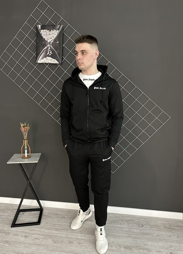 Демісезонний спортивний костюм з лого Palm Angels кофта на змійці + штани