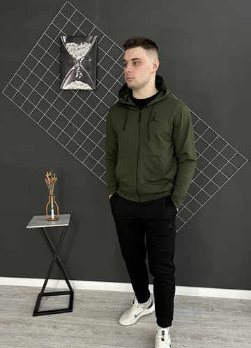 Демісезонний спортивний костюм з лого Jordan кофта на змійці + штани